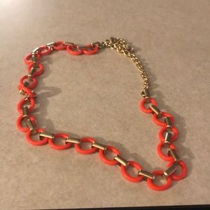 Long orange necklace